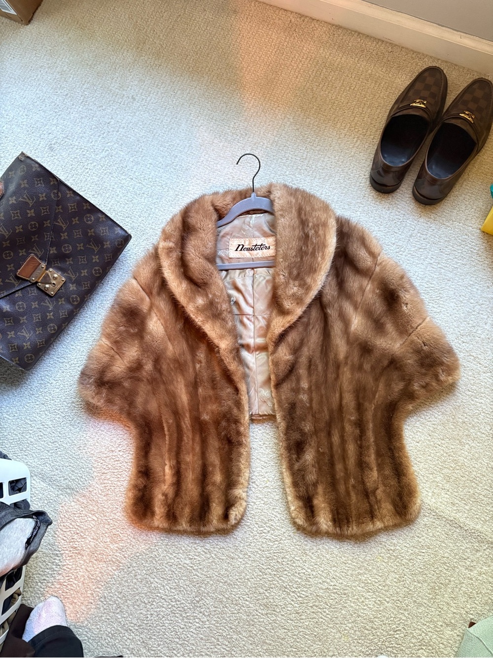 Vintage Brown Mink Fur Shrug